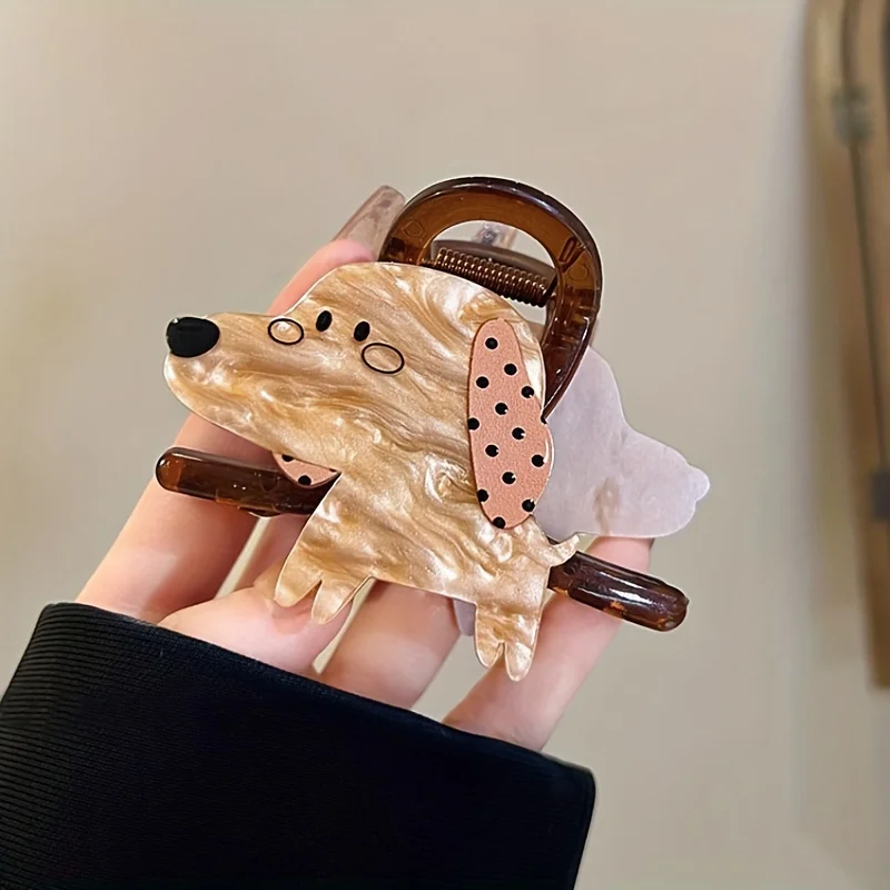 مشبك شعر جرو لطيف للنساء، مشبك سمك القرش لأوبدو في الجزء الخلفي من الرأس، مشبك بسيط ومتعدد الاستخدامات، إكسسوار شعر جديد للنساء #2