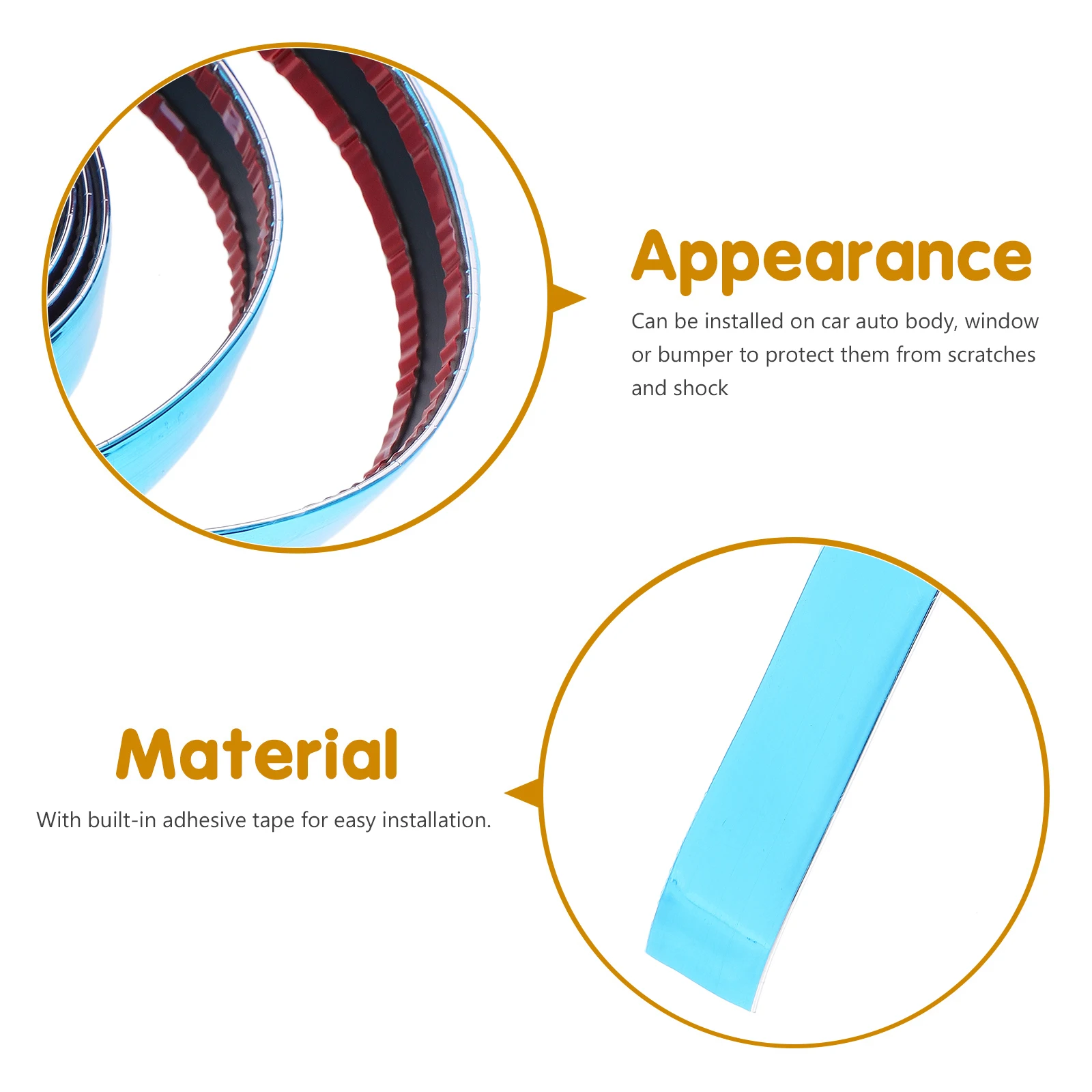 

21Mm Silver Flexible Chrome Trim For Car Auto Body Window Bumper Guard Scratch Protection Easy Install Adhesive Moulding