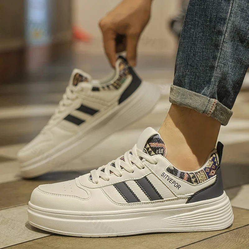 

Мужские повседневные кроссовки, осень 2024, кроссовки, уличные повседневные кроссовки на платформе, модные кроссовки, противоскользящая спортивная обувь на шнуровке, размер 39-44