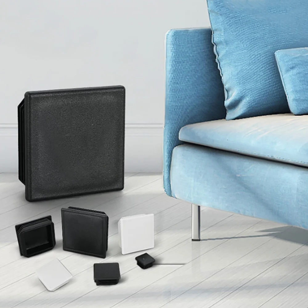 Square Tube Cap Plastic Plug Square Inner Plug Table&Chair Footrest Furniture Seal Cover Furniture Accessories 10X10mm-120X120mm