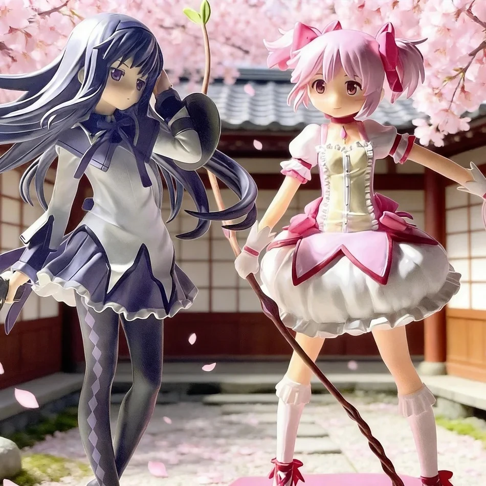 Image of Anime Puella Magi Madoka Magica Figur 17cm Akemi Homura Actionfigur PVC-Modell Kawaii Dekoration Puppe Kinderspielzeug Weihnachtsgeschenk