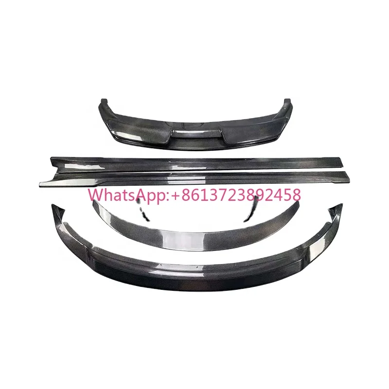 Hot Sale Carlong CL-223 Carbon Fiber Car Body Kits Artisan Style Front/Rear Lips Side Skirts Spoiler Complete Sets for Tesla