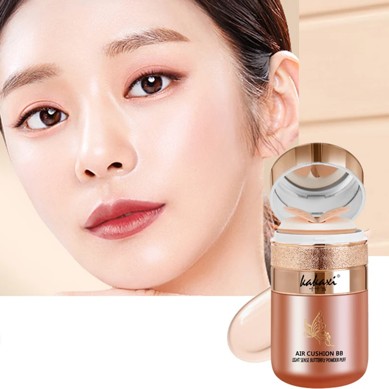 

Butterfly Air Cushion Beauty Cream Water&Sweat proof Hidden pores Moisturizing Isolation concealer BB Cream liquid foundation