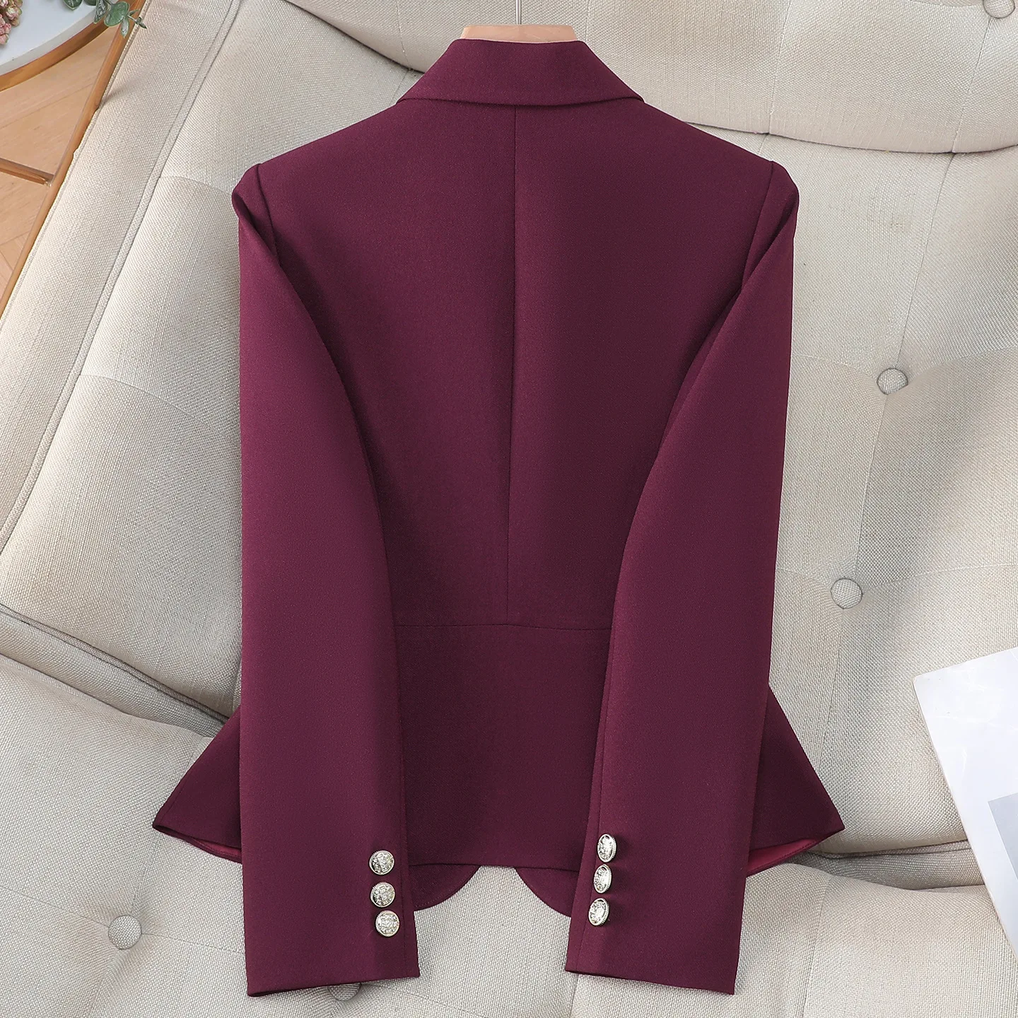 Office Ladies Blazer Women Jacket Apricot Black Long Sleeve Single Button Female Business Work Wear Slim Formal Coat Outerwear