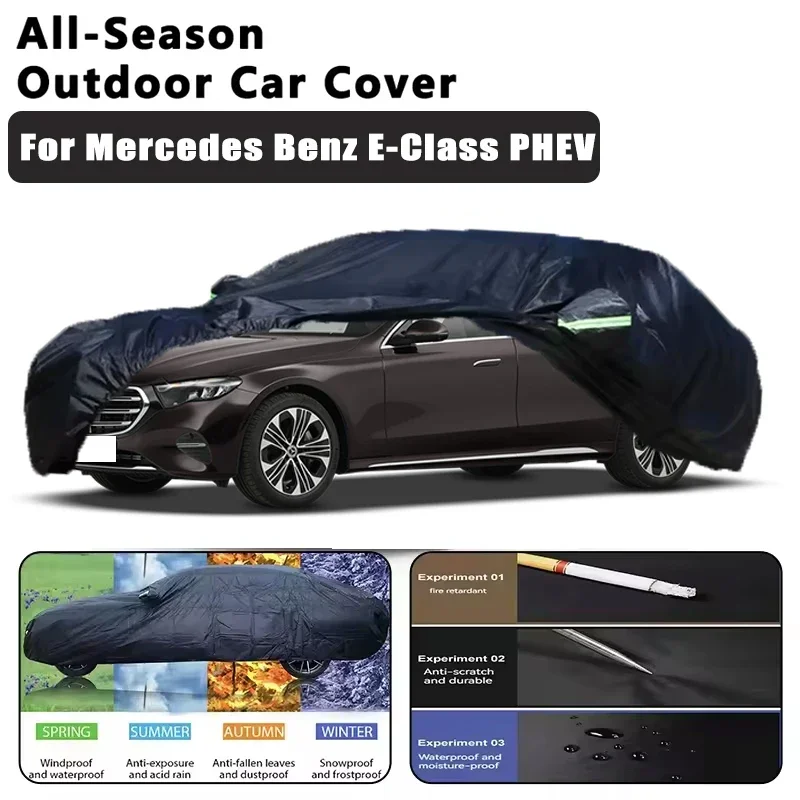 

For Mercedes Benz E-Class PHEV Car Covers Outdoor Waterproof Dustproof Sun Rain Snow Protection Thick Oxford Cloth Full