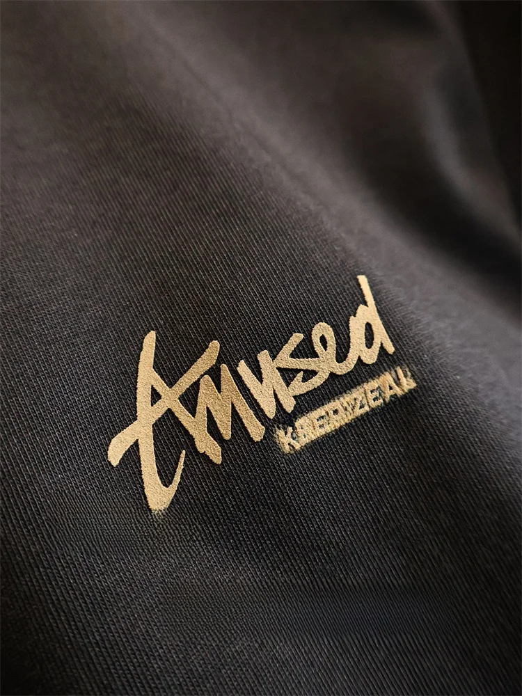 Cooles, weiches, rundes Ne ort Sve-T-Shirt aus Baumwolle für Herren, faionable, vielseitiges Sommer-T-Shirt, moderne Passform, Alltagskleidung