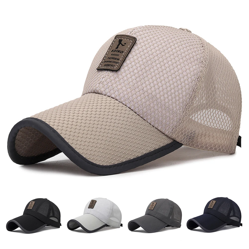 

New Mesh Cap Outdoor Summer Baseball Cap Snapback Hats Quick Dry Hat Unisex Hat Net Snapback Adjustable Women Men Sun Protection