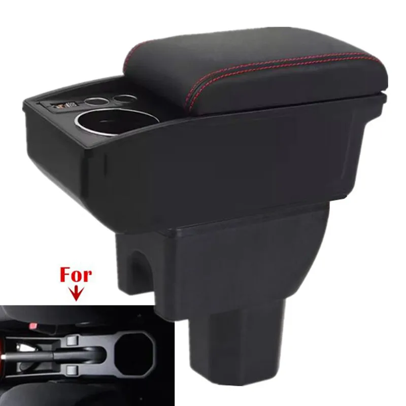For Suzuki IGNIS Armrest Box for Suzuki IGNIS Car Armrest Double-layer Storage Box Cup Holder Interior Retrofit Car Accessories