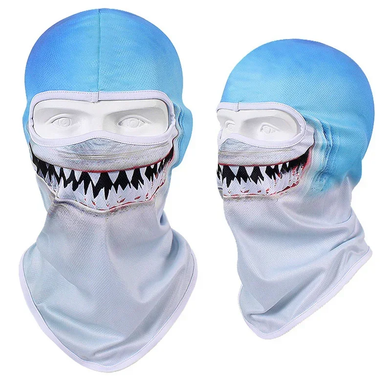 3D Cat Dog Cute Animal Print Balaclava Motorcycle Motocross Biker Head Cover Ski Snowboard Mask Helmet Hood Cap Cycling Headgear