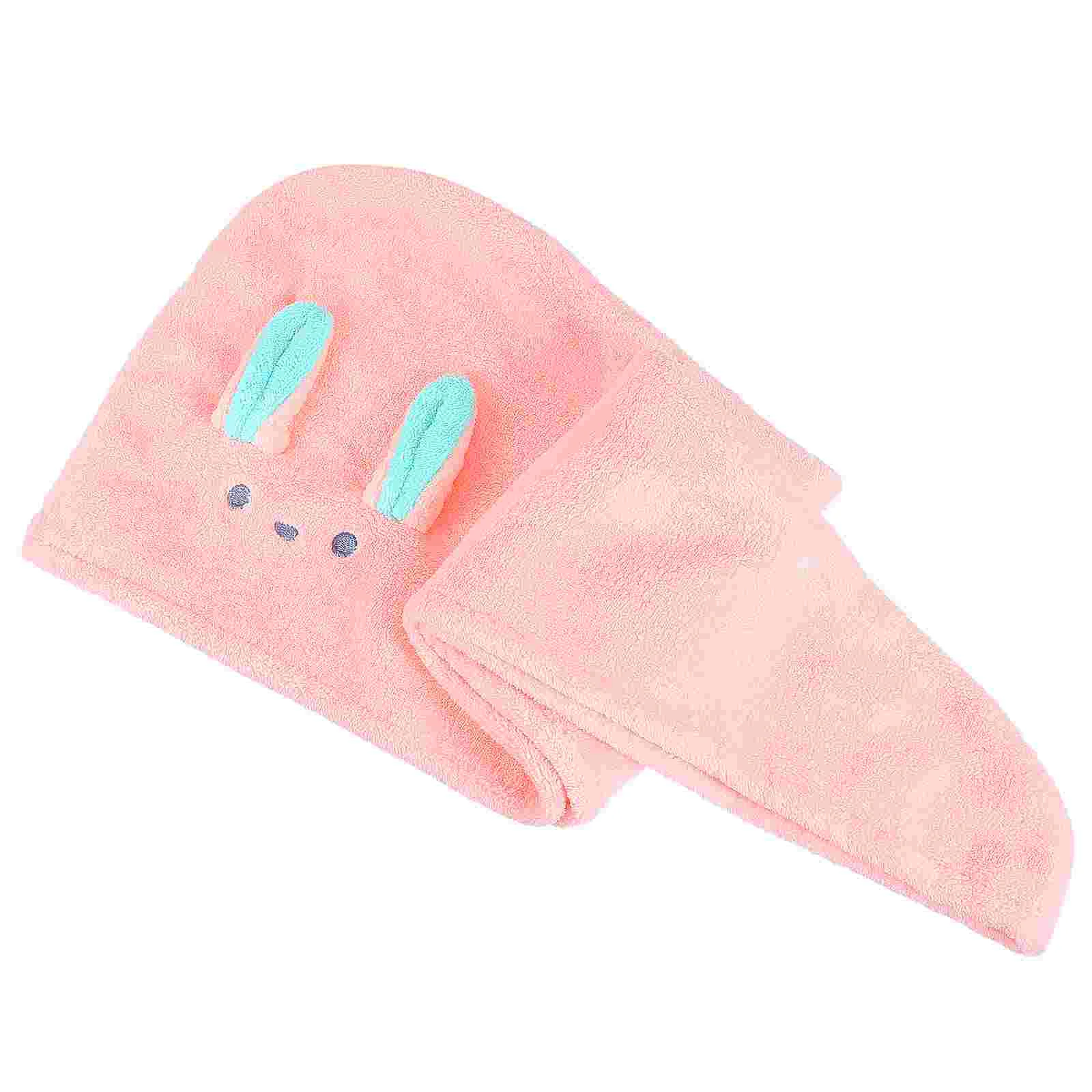 Take Bath Dry Hair Towel Newborn Pink Headband Silk Shower Cap Fabric Absorbent Drying