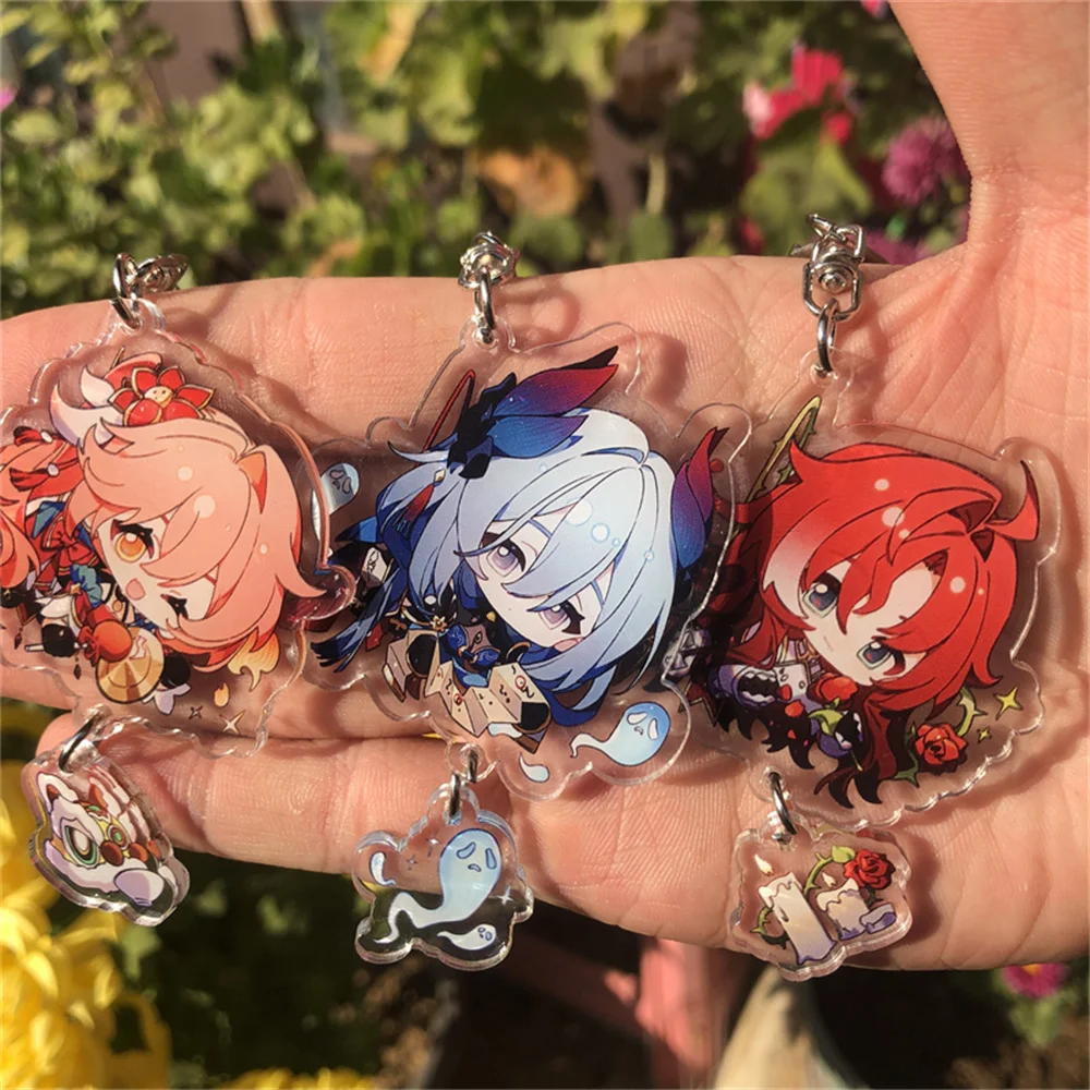 

Anime Game Honkai Star Rail Kafka March Dan Heng Clara Pom-Pom Cosplay COSTUME Keychain Accessories Key Chain Pendant Gift