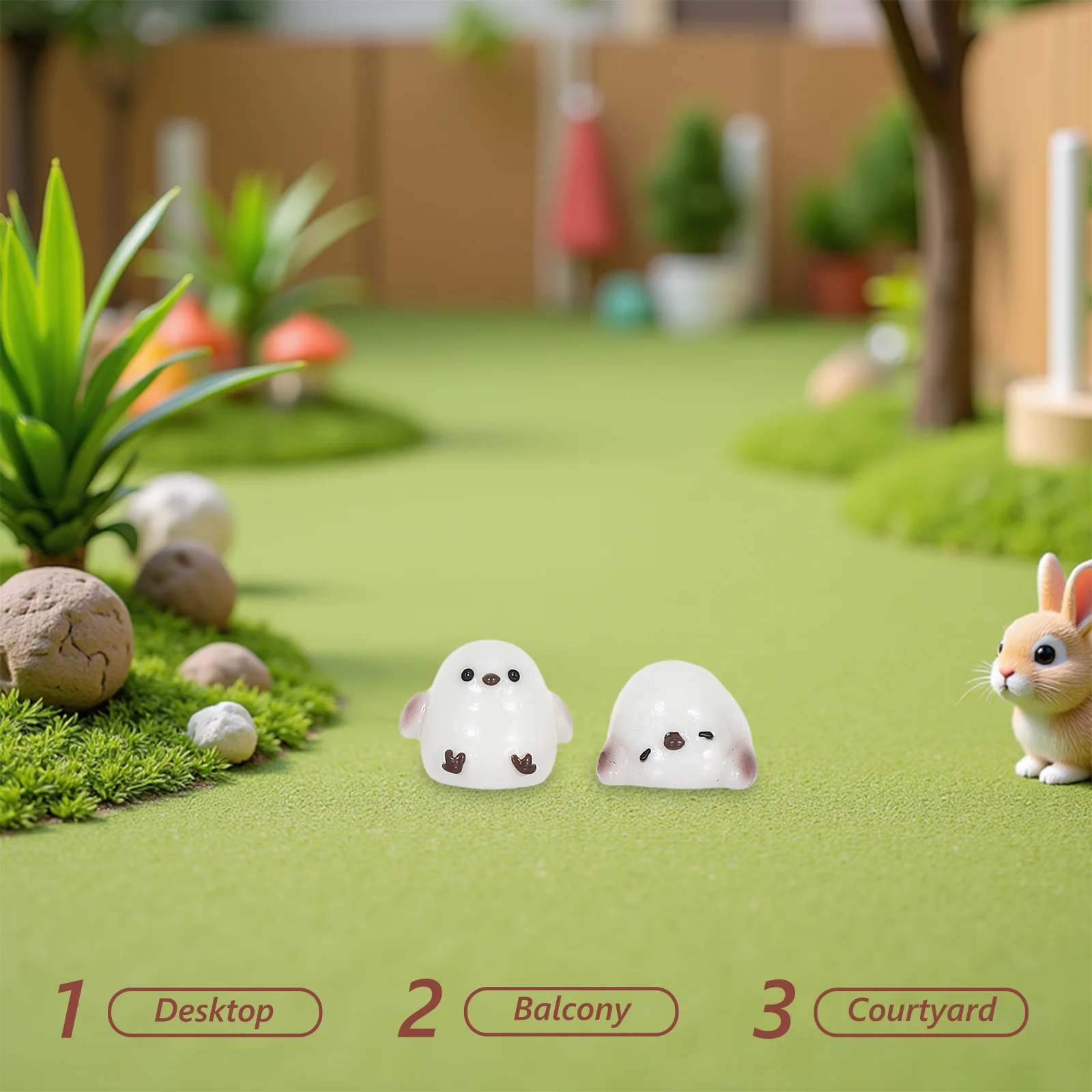 

12Pcs Miniature Resin Bird Statues Cartoon Animal Figurines Small Landscape Decoration for Terrarium Desktop Mini Garden Resin