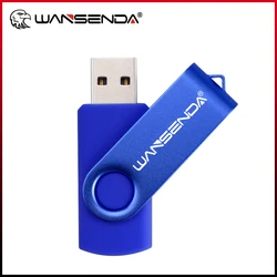 Original WANSENDA Rotation USB Flash Drive 128GB Metal Pen Drive 32GB Usb Stick 8GB 16GB 64GB 256GB Pendrive Flash Memory Stick