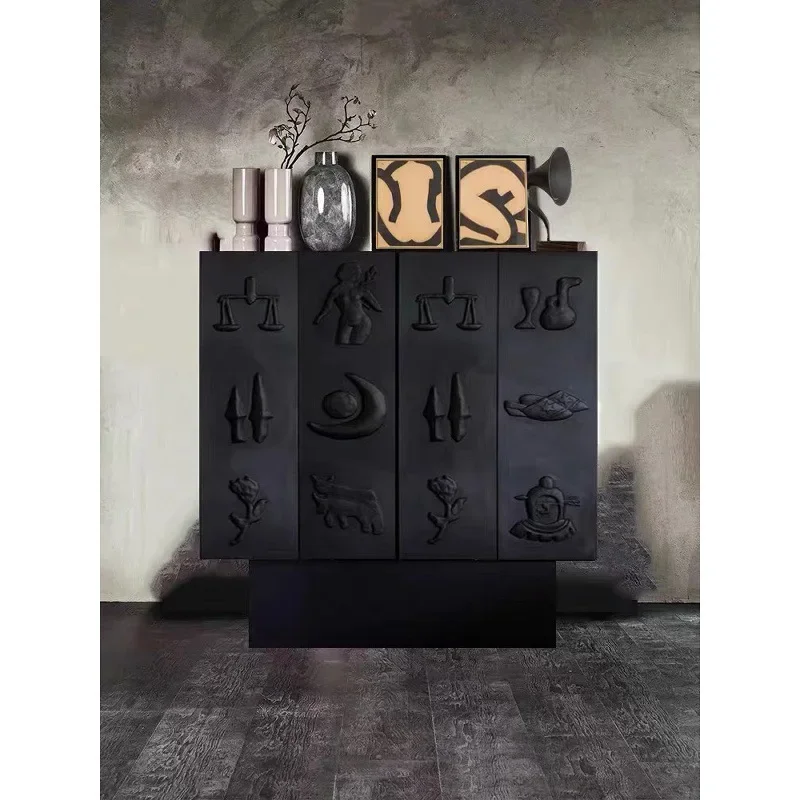 Dining side cabinet Entry entrance cabinet Surprise style storage  Medieval side