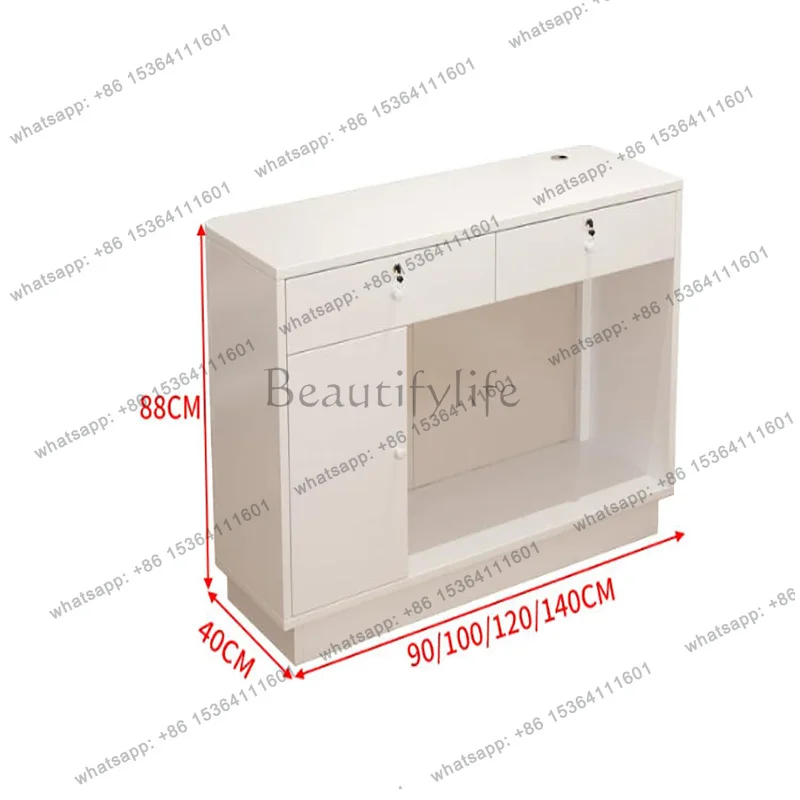 LJY Front Counter Reception Desk Bar Mat Cashier Desk Podium Reception Desk Table Checkout Balcão De Recepção Commercial Furnitu