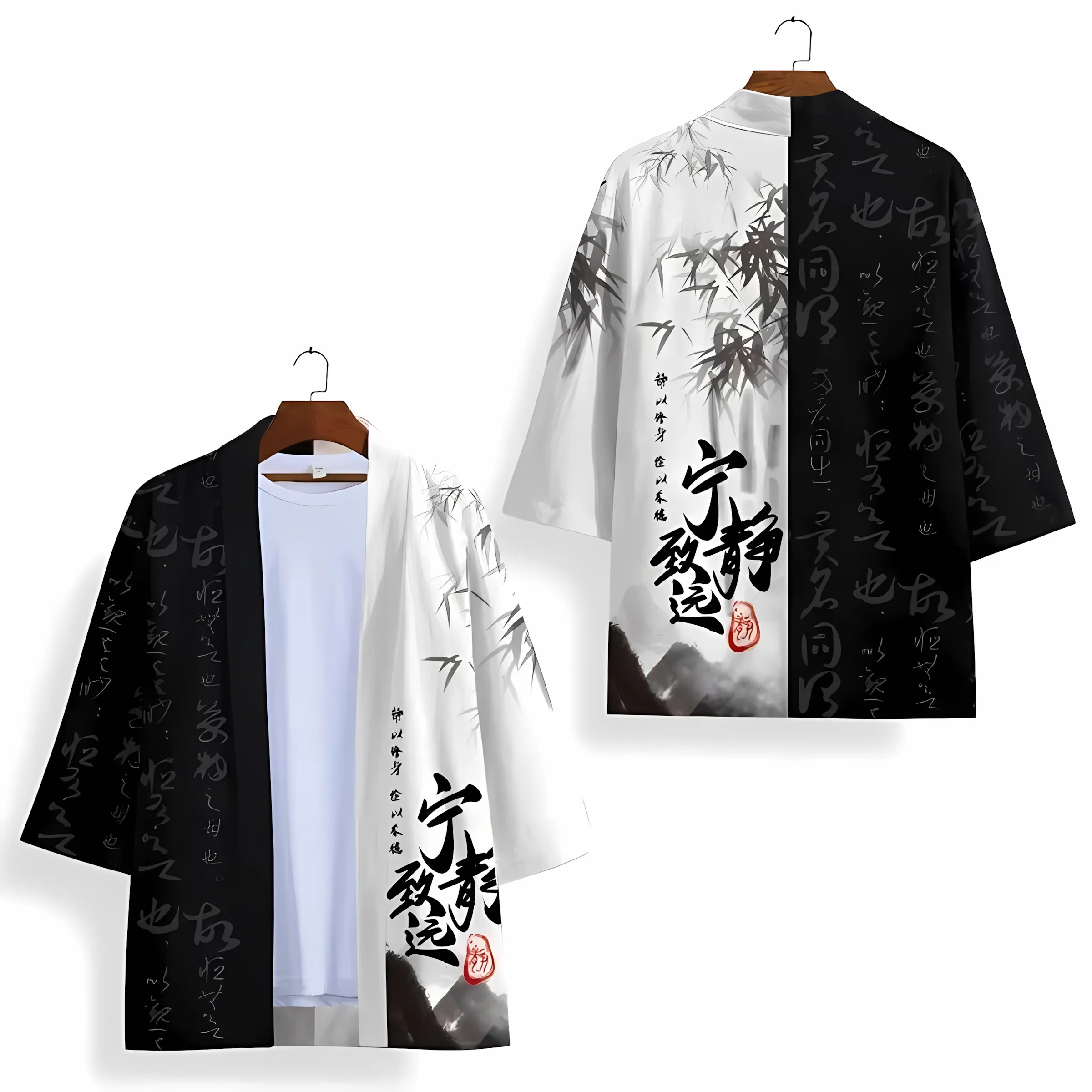 Quimono Masculino Novo de Verão 2026 com Estampa Floral 3D para Moda Casual de Rua Confortável, Macio e Respirável