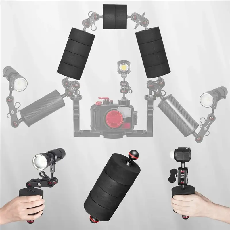 ABFN-Underwater Camera Buoyancy Float Kits 700G D3.15" Aquatic Arm For Seafrogs Nitescuba Starbea