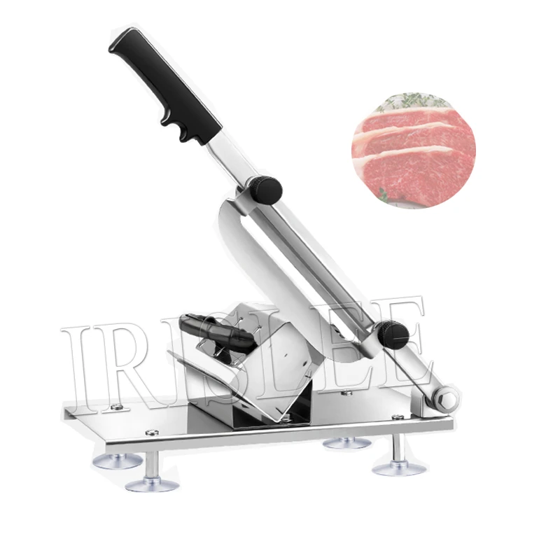 

Home Kitchen Frozen Meat Slicer Manual Stainless Steel Lamb Beef Cutter Slicing Machine Automatic Meat Delivery Nonslip Handle