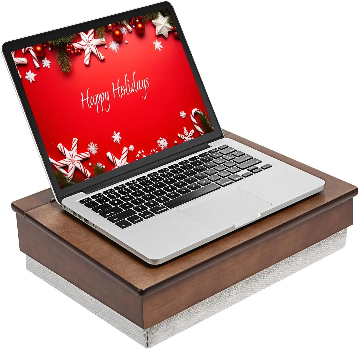 

Acacia Wood Lap Desk with Storage Compartments for Laptops and Tablets, Vintage Style