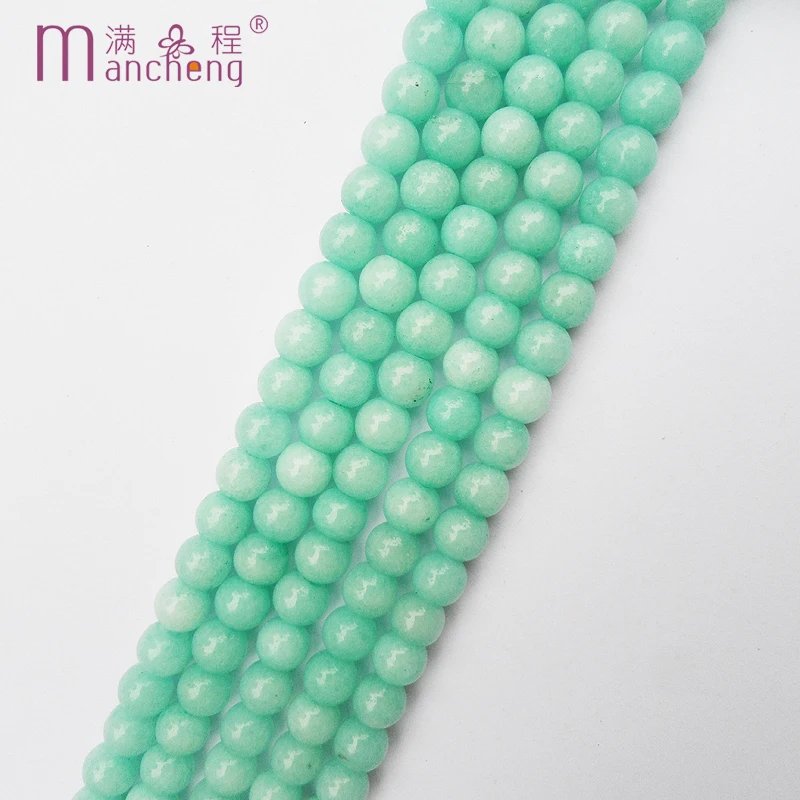 2 rupee item Natural Stone 8MM Blue Amazonite beads Round Loose Beads bracelet necklace jewelry Accessories 47-48 beads