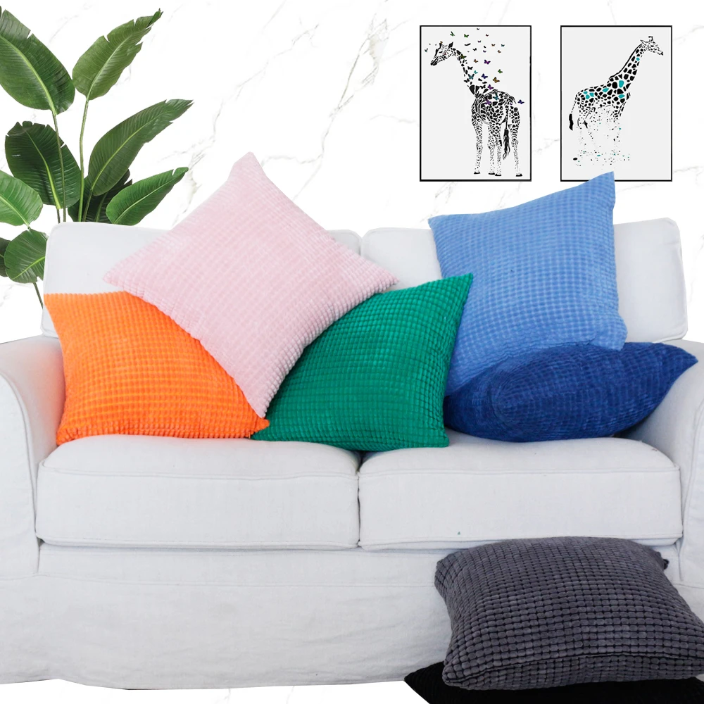 Corduroy Fabric Cushion Cover 40/45/50/55/60/65/70cm Decorative Throw Pillow Case HT-NPCJC-A
