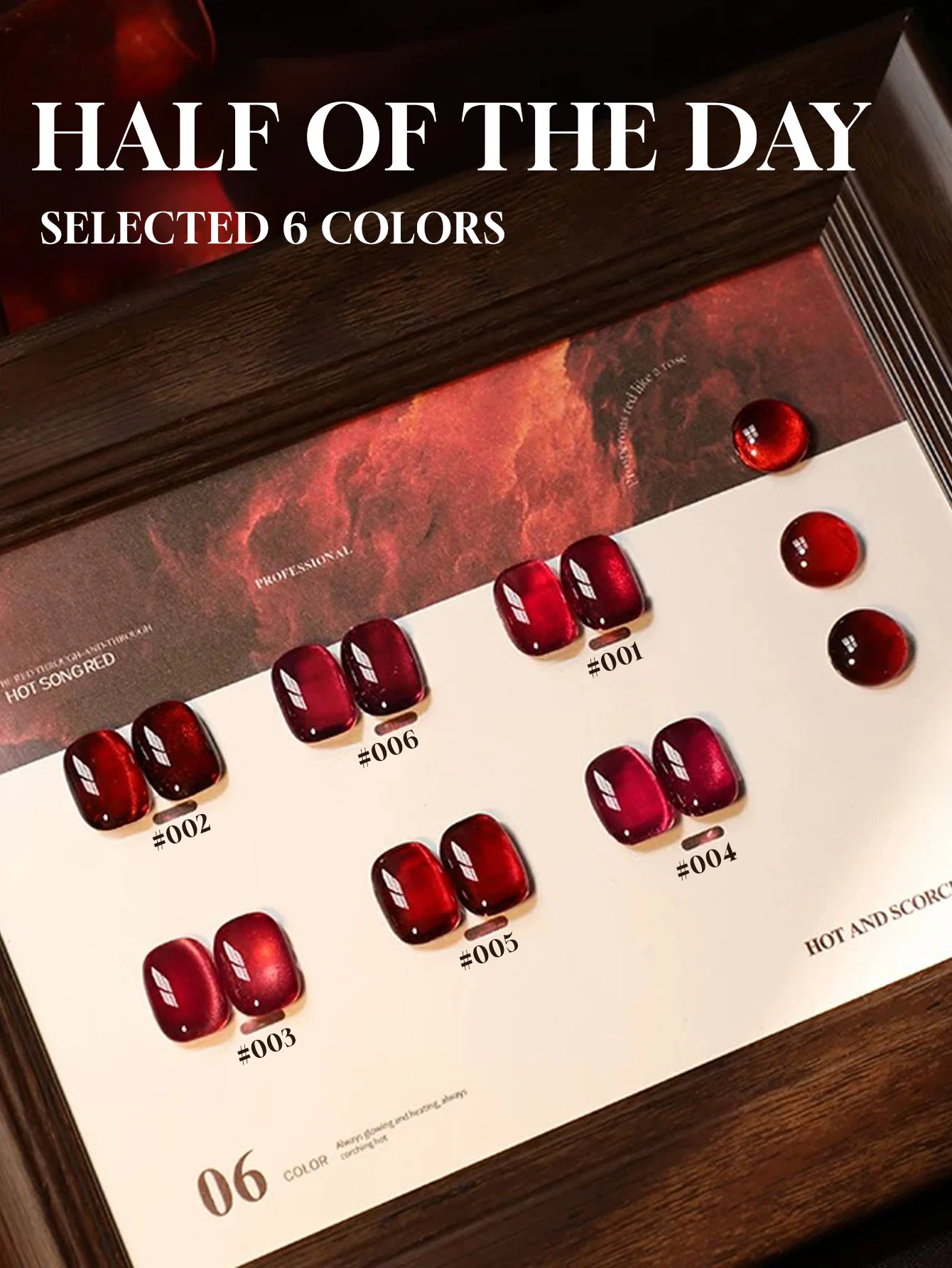 1-6pcs 15ml Autumn Nail Ankora Red Cat Eye Gel Nail Polish UV LED Curing Holiday Women's Gift Nail Art Daily Supplies DIY Set