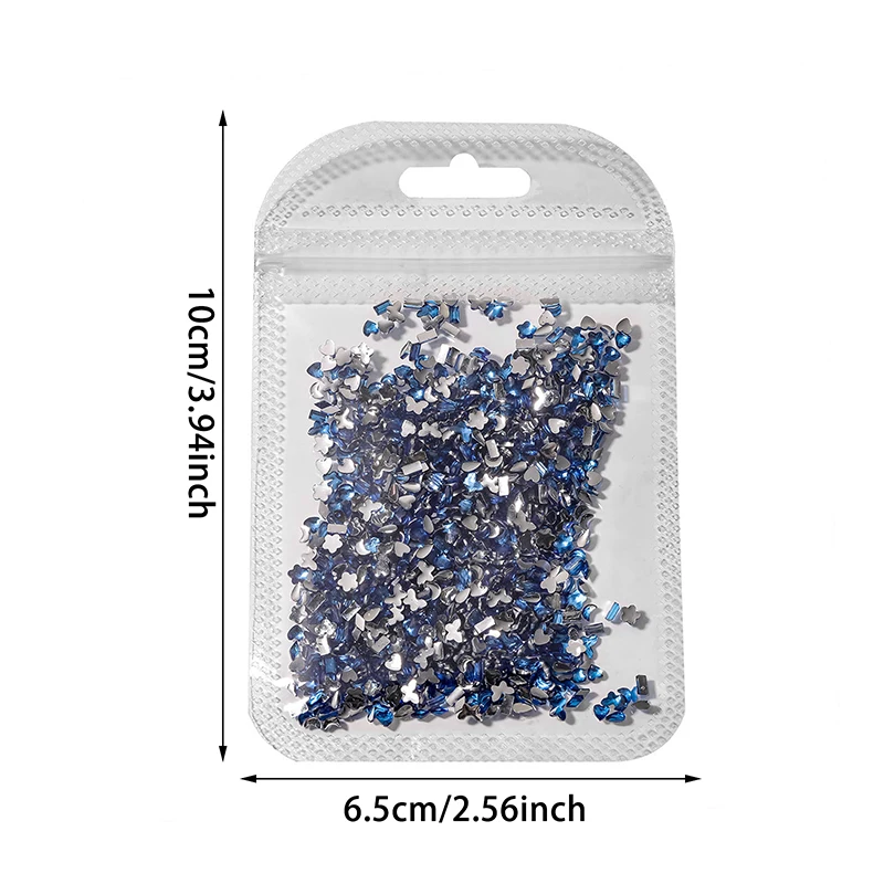 1440Pcs Multi-shape Mixed Resin Rhinestones Nail Charms Shiny Flat Back Diamonds Gems DIY Nail Art Decorations