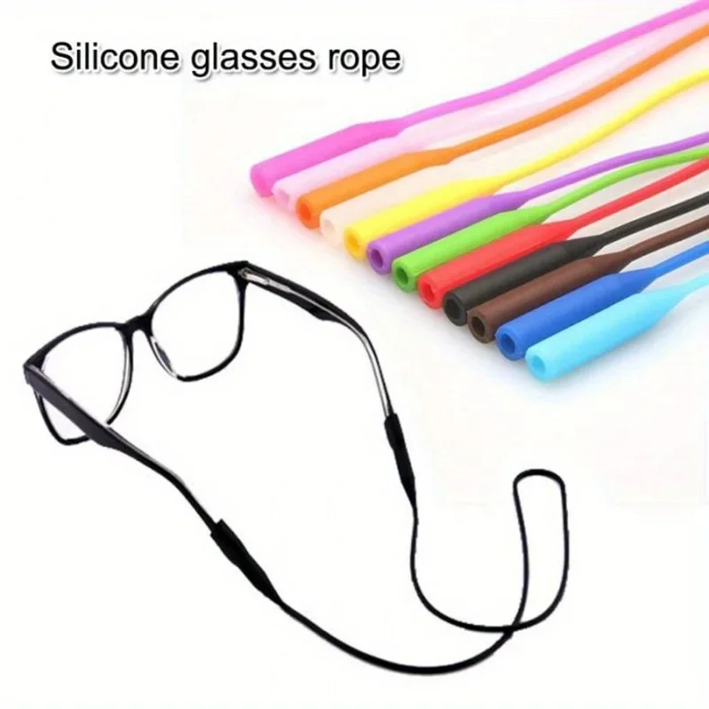 1/2pcs Adjustable Silicone Eyeglasses Straps Sunglasses String Ropes Glasses Chain Sports Band Holder Elastic Anti Slip Cords