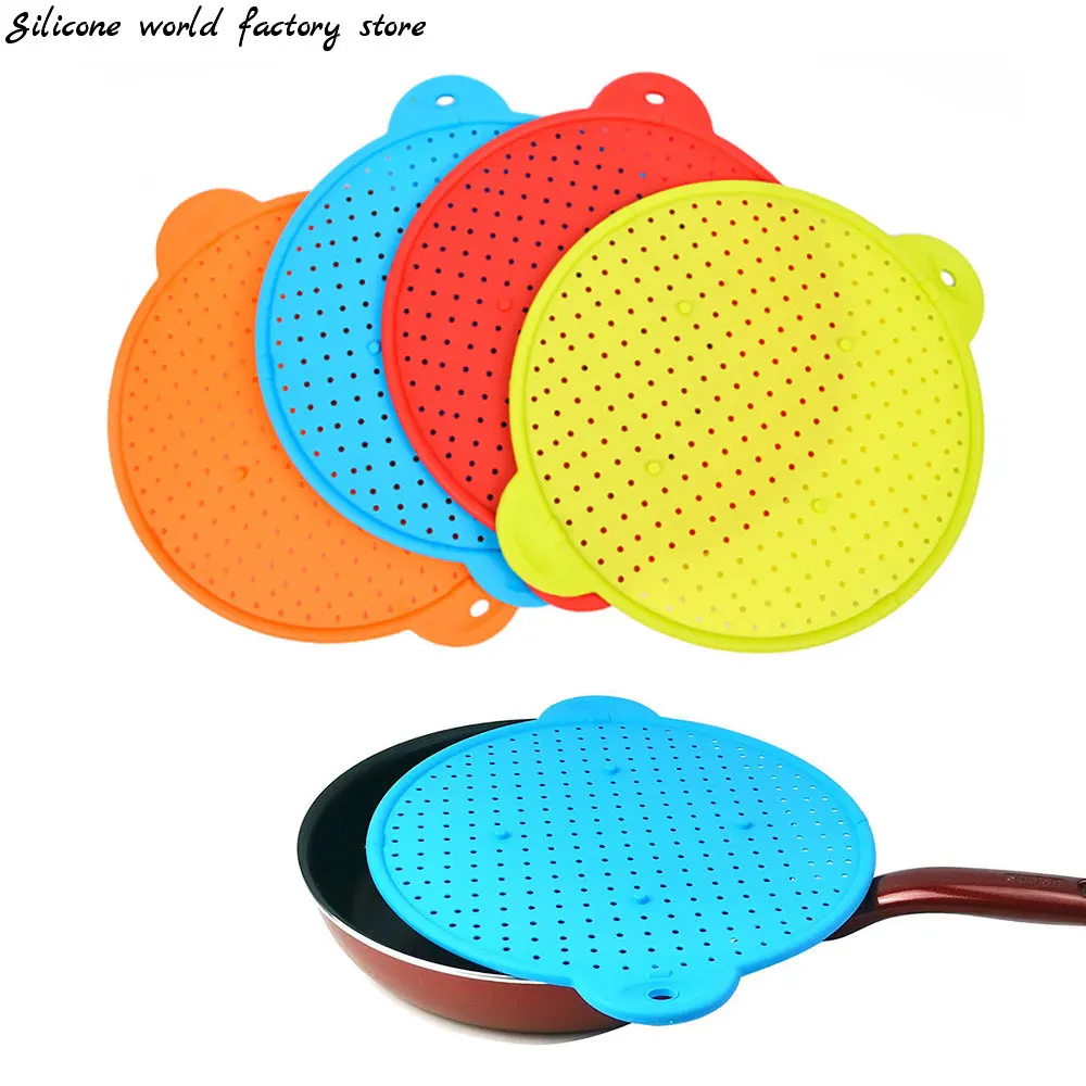 Silicone World Silicone Splash-Proof Net Oil-Proof Splash Cover Pot Pad Steamer Pad Pot Lid Water Filter Strainer Kitchen Tools