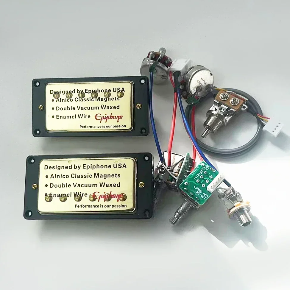 

Q-X- Music Store-guitar pickup standard humbucker Alnico 4C with 2V2T wiring harness