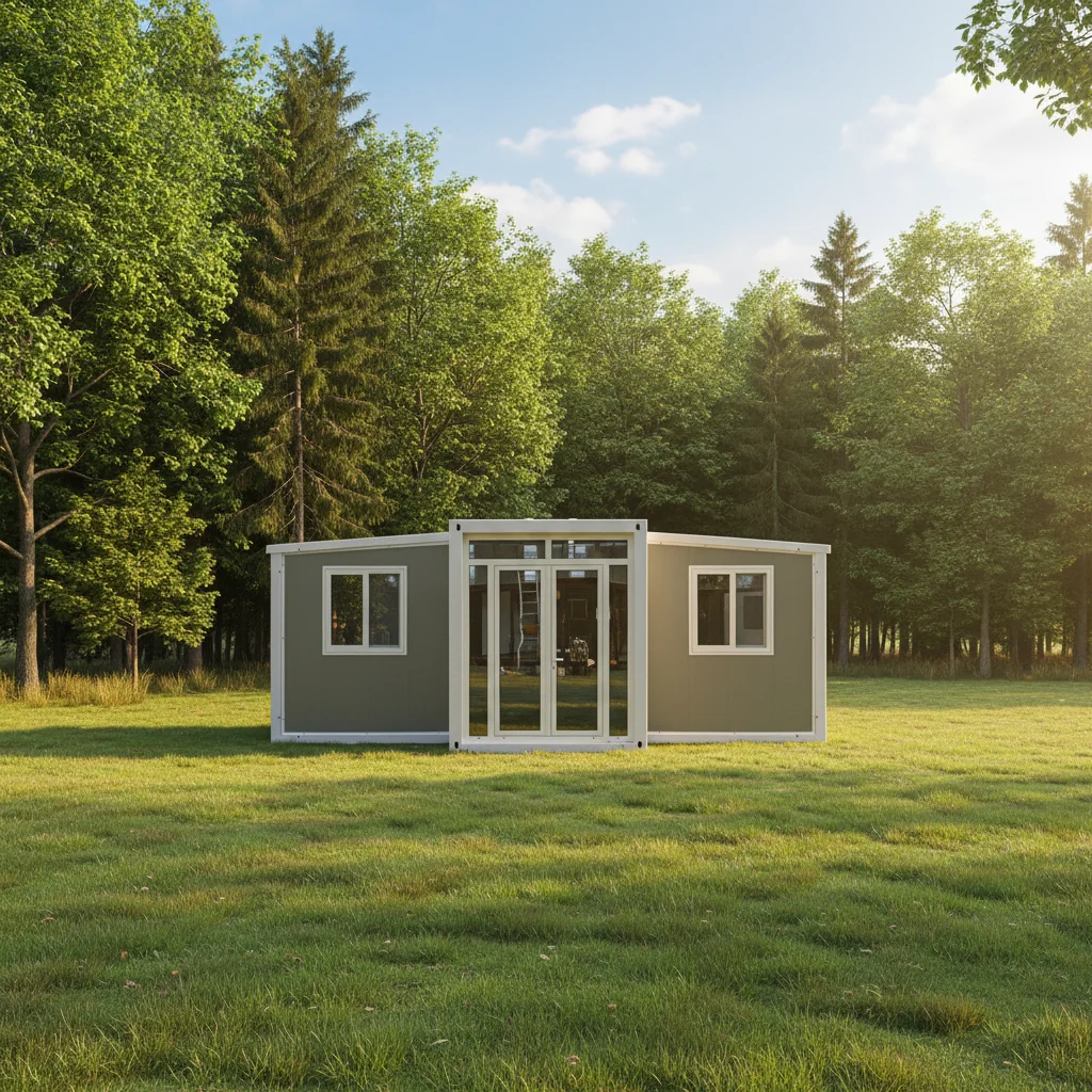 Expandable Folding Container House, Prefab 20ft Modular Home For Construction Worker Dormitory, Fast Installation
