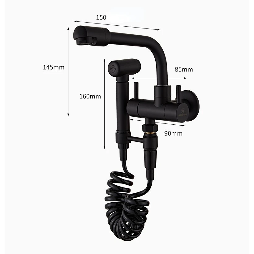 Kitchen Faucet Wall Mount Laundry Sink Faucet Double Handle Single Cold Tap 360 Rotatable Restaurant Faucet de cocina novedades