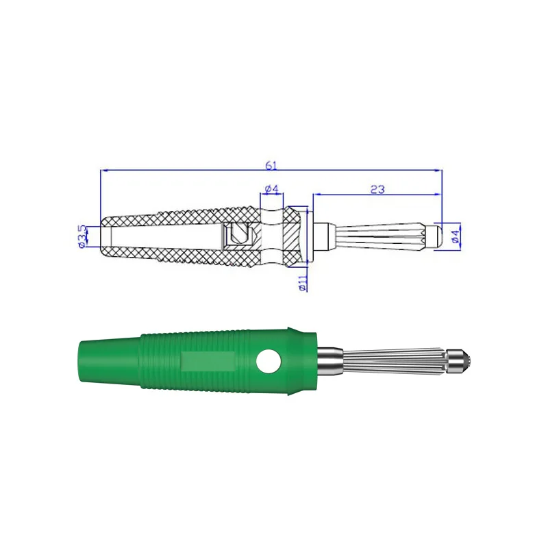 Hot Sale 4mm 32A Speaker Banana Plugs High Current Screw Type Male Banana Plugs Stackable Connector Speaker Cable Adapter 10pcs
