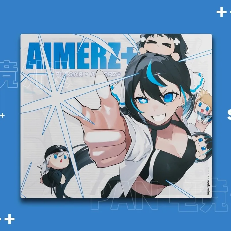 

Pulsar X Aimerz Yui Tempered Glass Mouse Pad Customized E-sports Mouse Pad Office Keyboard Game Accessories Desk Mat 490x430mm