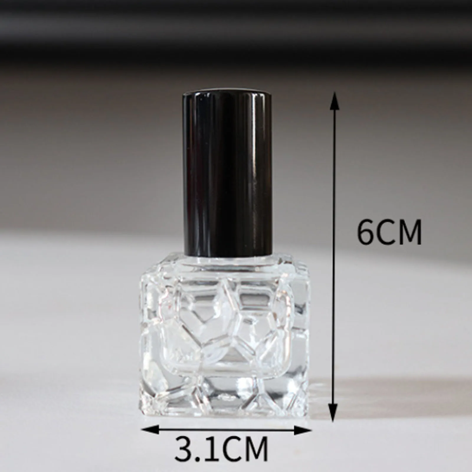 10ml Perfume Refill Bottle Portable Travel Spray Bottle Cosmetic Sample Push-Type Transparent Glass Bottle