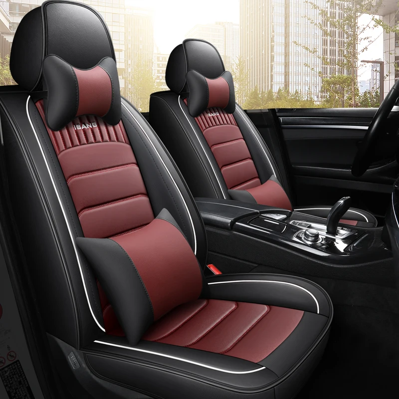 High-end atmospheric car seat cover Leather four seasons universal cushion fully surrounded by ultra-thin summer seat cover