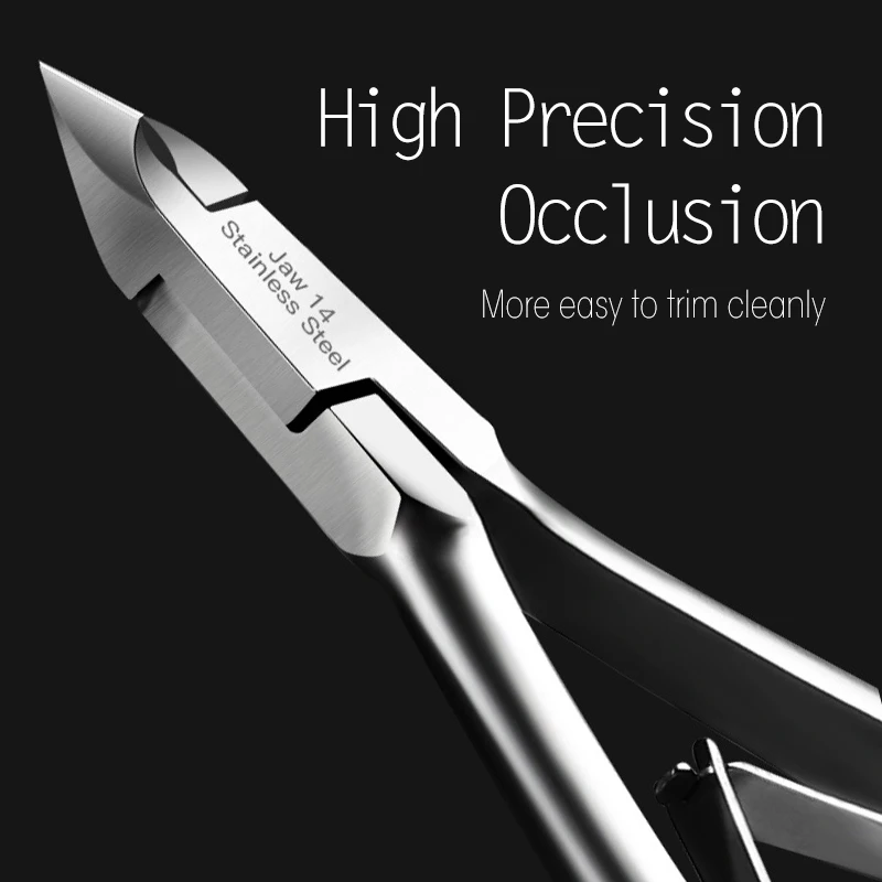 Profissional de aço inoxidável unha cutícula nipper alta precisão pele morta tesoura prego cutícula tesoura alicate manicure ferramenta