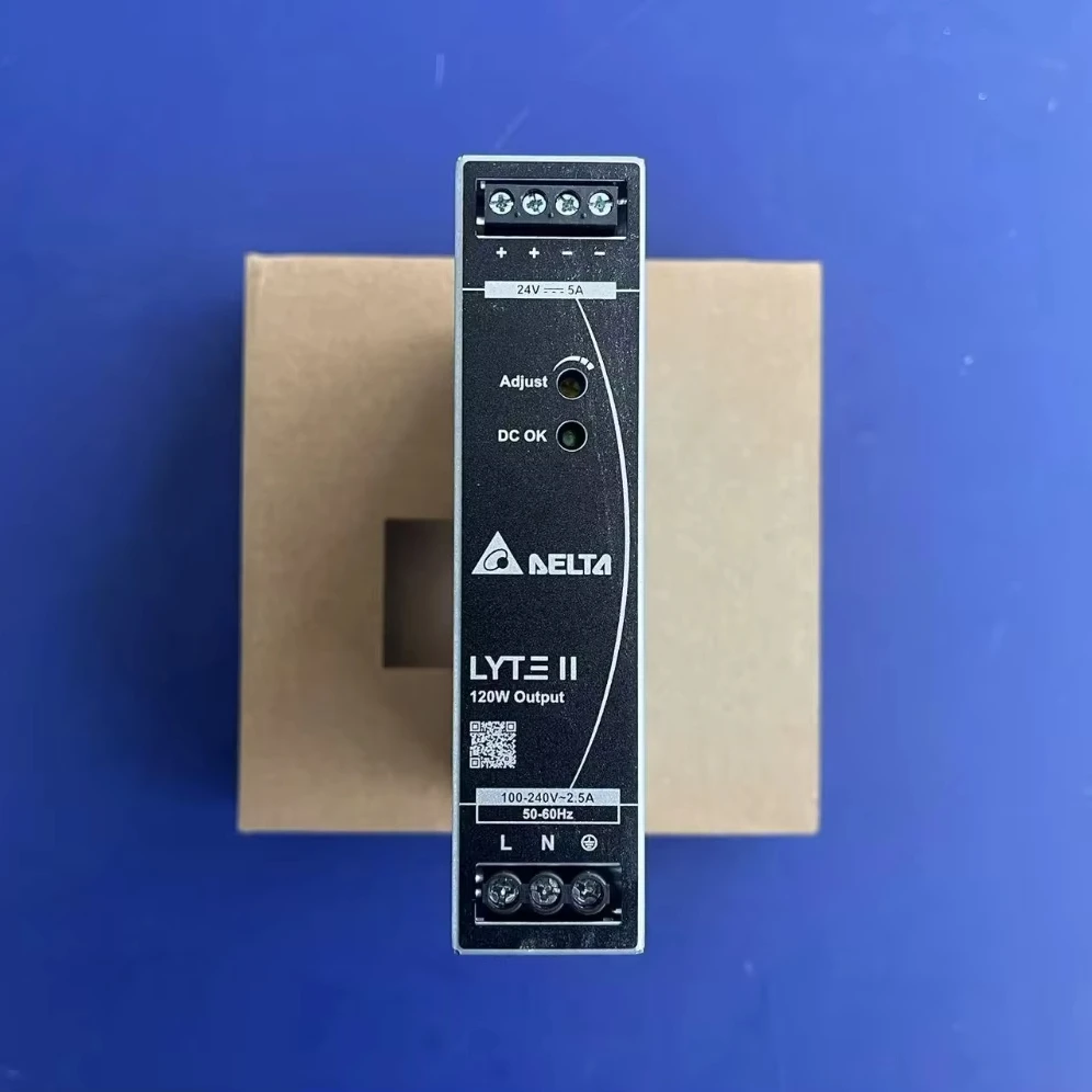 

Delta LYTE II Series DRL-24V120W1EN DIN Rail Switching Power Supply 24V 5A 120W