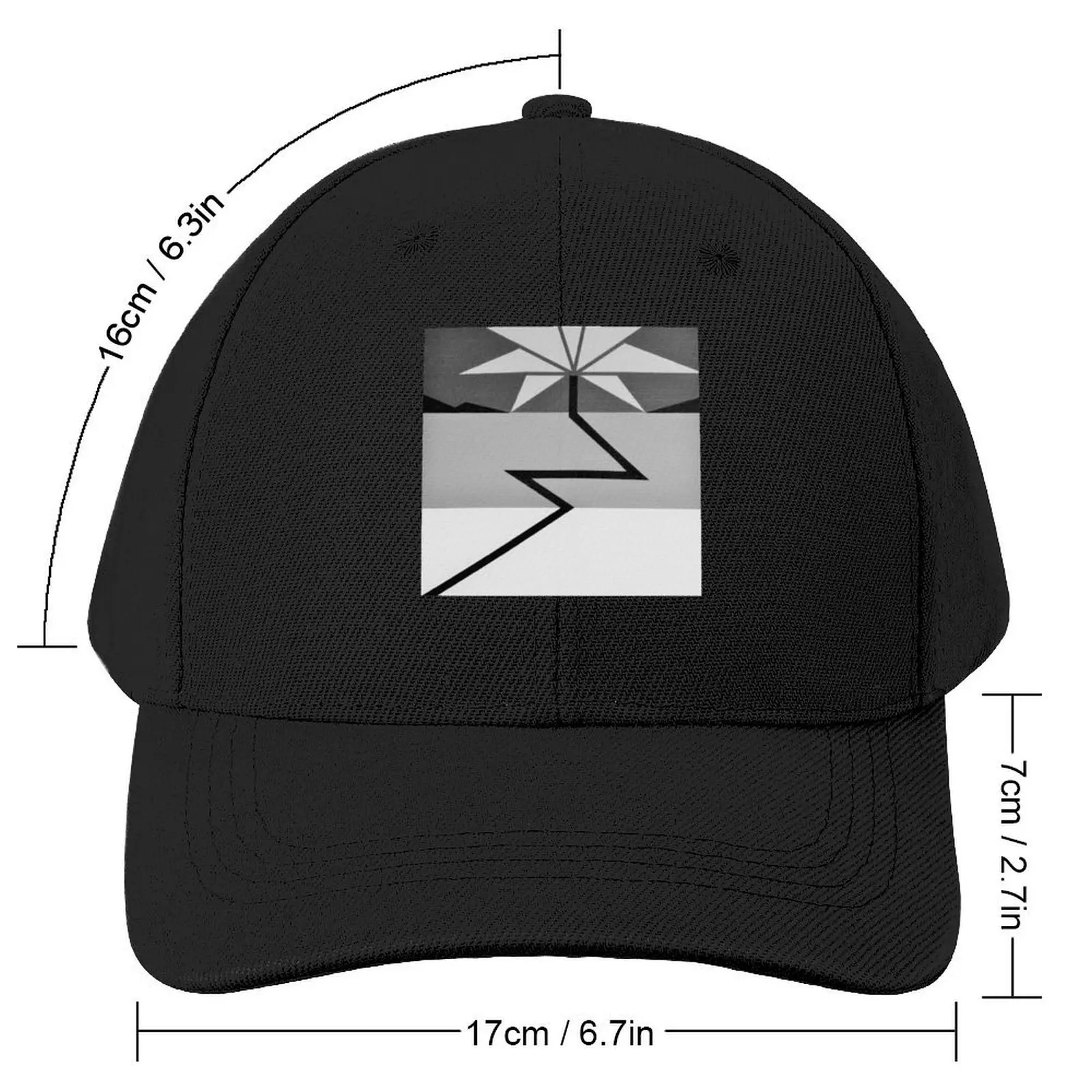 ELECTRIC PALM TREE | Beach Art~Design (Black and White) Baseball Cap Golf Wear fishing hat Military Cap Man cute Female Men's