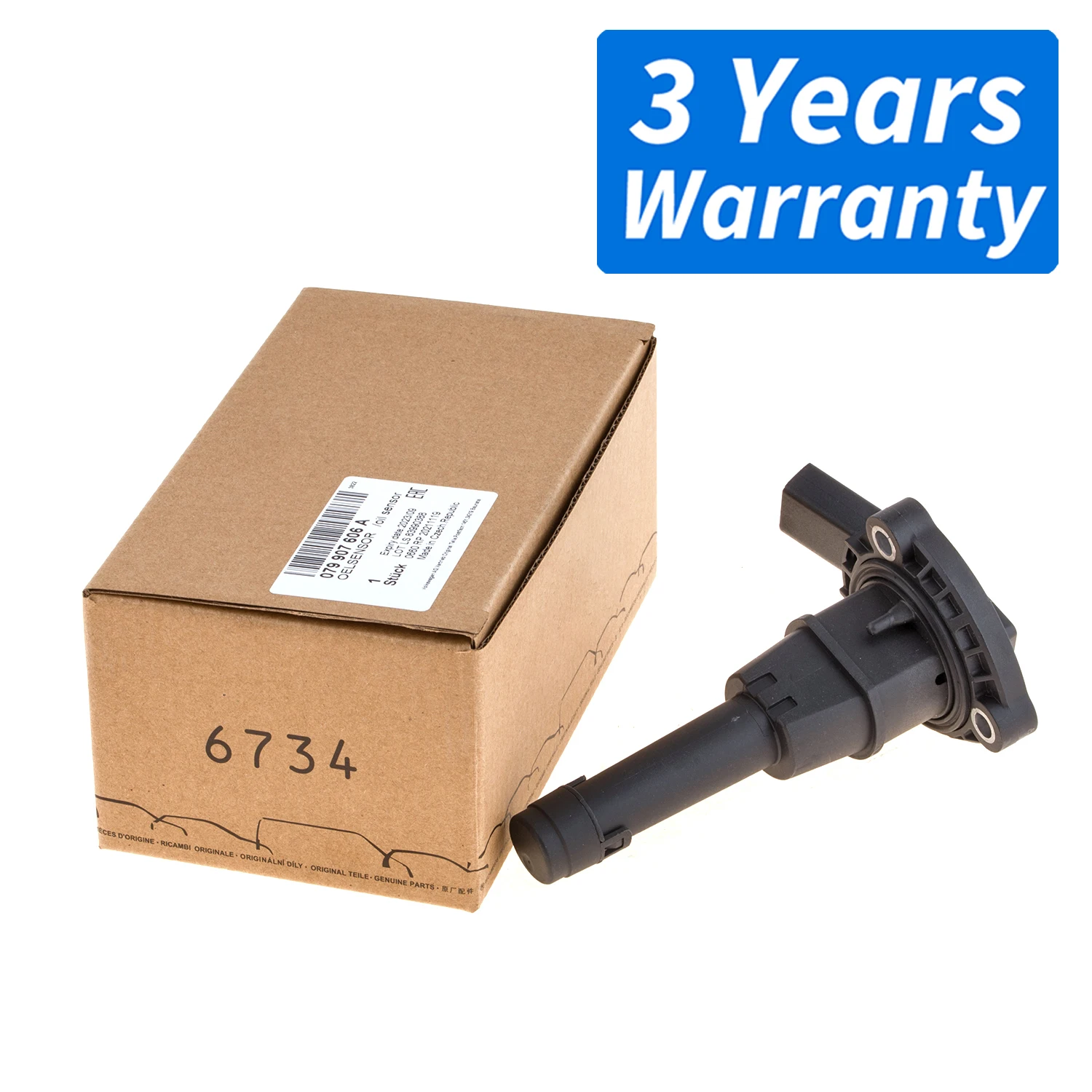 Czujnik poziomu oleju silnikowego OEM 079907660, 079907660A do AUDI A4, B8, B9, A5, A6, C7, A7, A8L, D4, Q5, Q7 4M 2015-2019 / VW Touareg 2017-2022