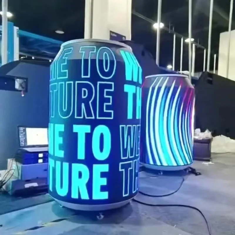 IP65 Bear Can Shape Soft LED Display P2.5-P4.8 High Brightness Slim Screen Indoor Outdoor Mall Advertising Use