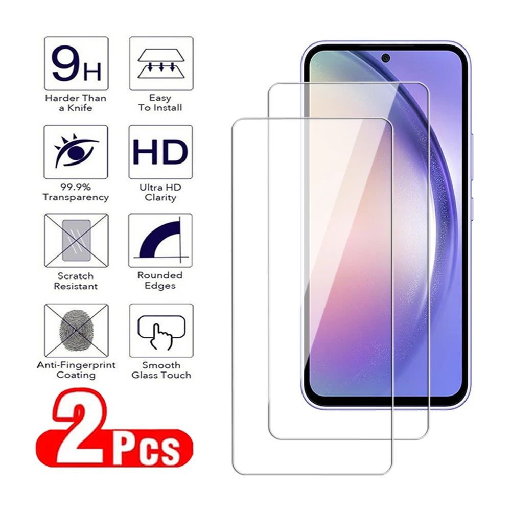 2Pcs For Samsung Galaxy A51 A52 A53 A54 A55 A41 A42 A71 A72 A73 Tempered Scren Protector For Samsung S10E Note10 Lite glass Film