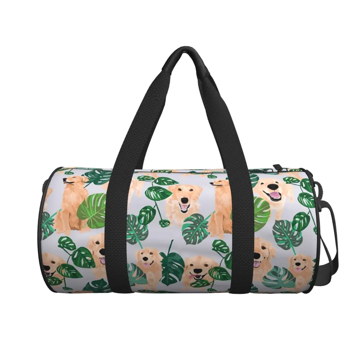 

Golden Retriever Tropical Large Duffle Gym Bag Waterproof Duffle Travel Bags Handbags Fitness bag