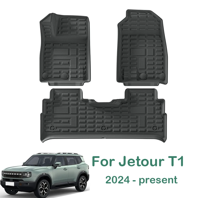 

Car Floor Mats for Jetour T1 2024-present 2025 Cargo Liner Protector Trunk Mat Back Seat Cover Waterproof Non-slip Foot Pad