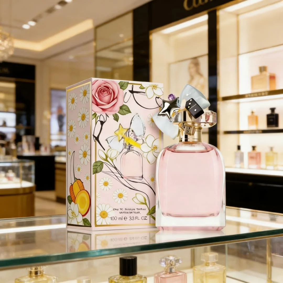 

MarciJacobs Perfect Eau de Parfum 3.4oz 100ml Floral Scent Notes of rhubarb, daffodil, almond milk, and cashmere High-quality f