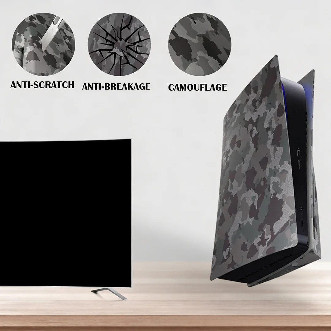 For PS5 Console Disc Version Camouflage Skin Faceplate Shell Console Replacement Backplate Shell For Playstation 5 Disc Edition view 6