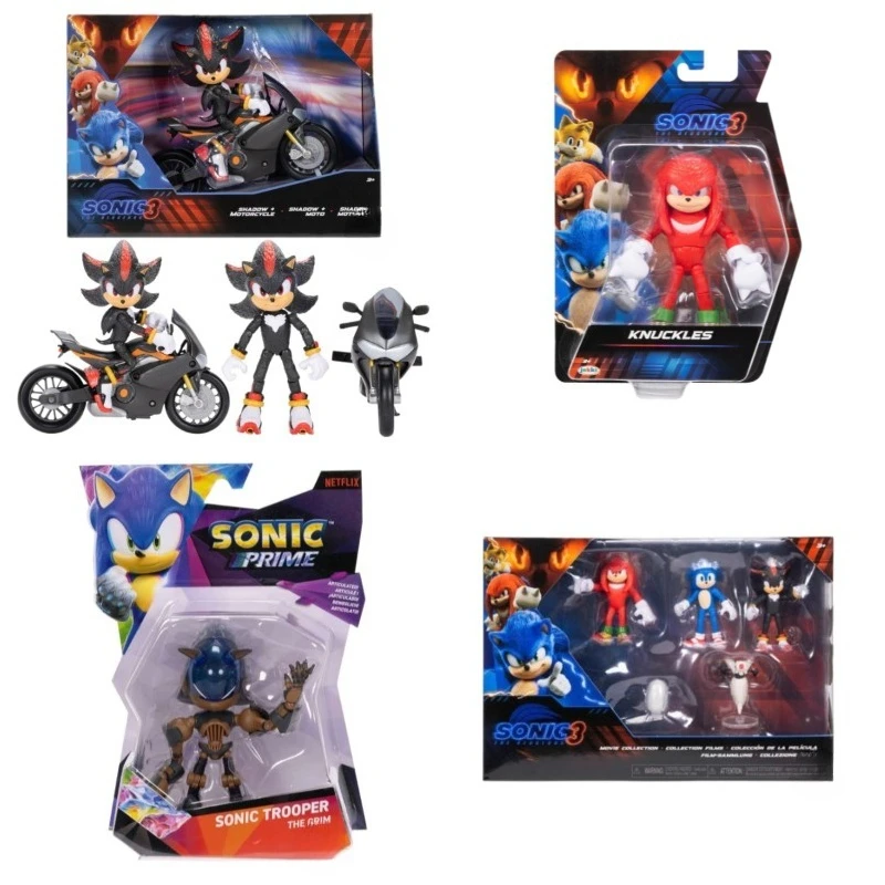 Figura de acción original de Sonic 3: The Hedgehog Shadow The Hedgehog - Figura coleccionable de motocicleta
