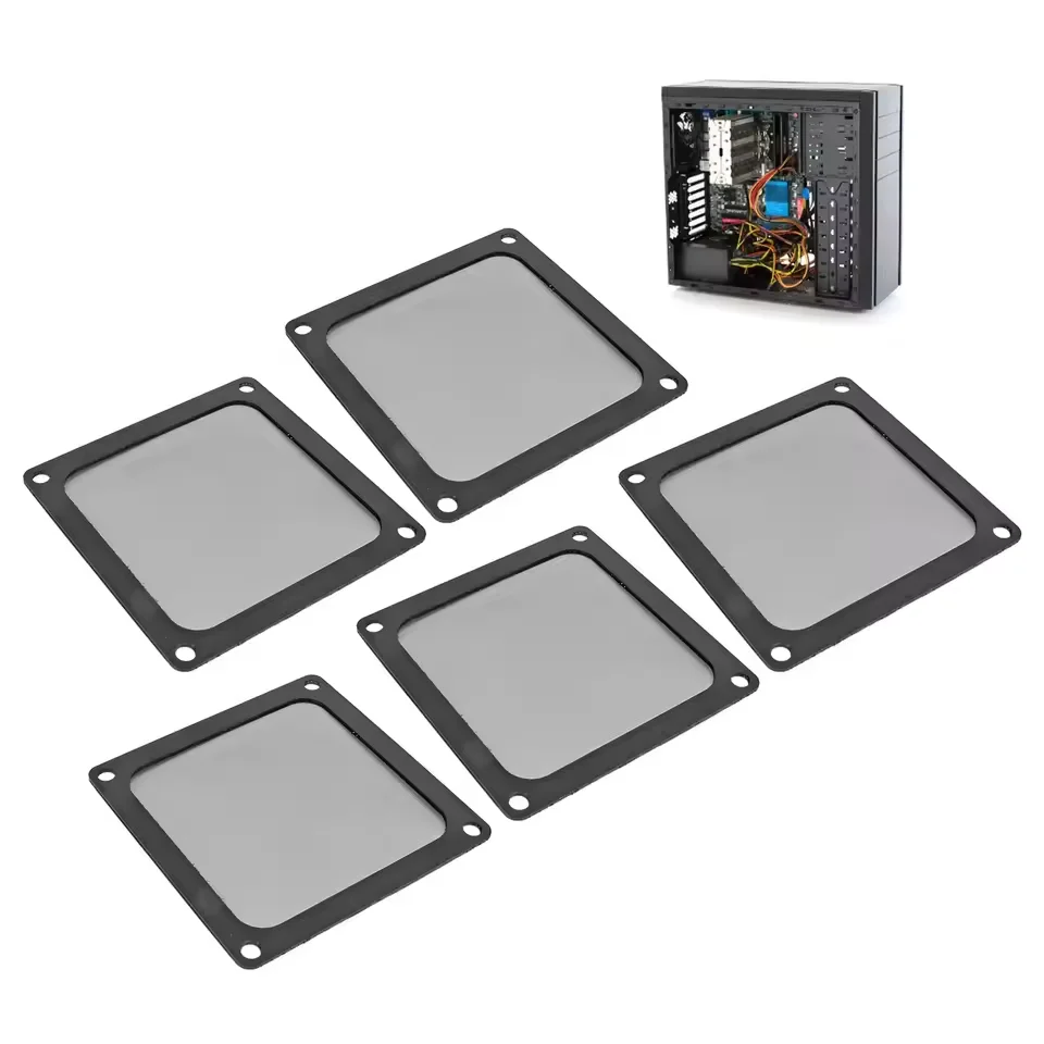 80mm 120mm 140mm PC Chassis Cooling Fan Dust Filter Soft Magnetic Nylon Frame Dustproof Mesh Cover PC Computer Chassis Net Guard
