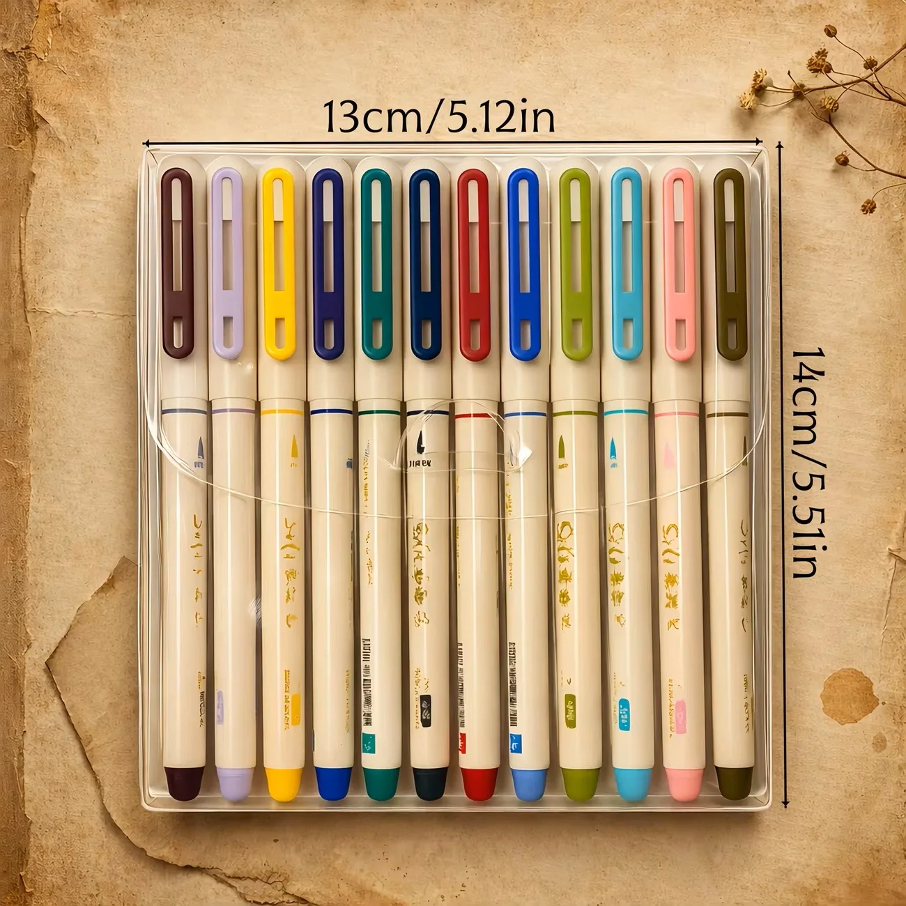 12‑Color Soft‑Tip Marker Pen Set, Art Markers for Journaling, Flexible Brush Tip, Coloring Pens for Hand‑Letterling, Doodling