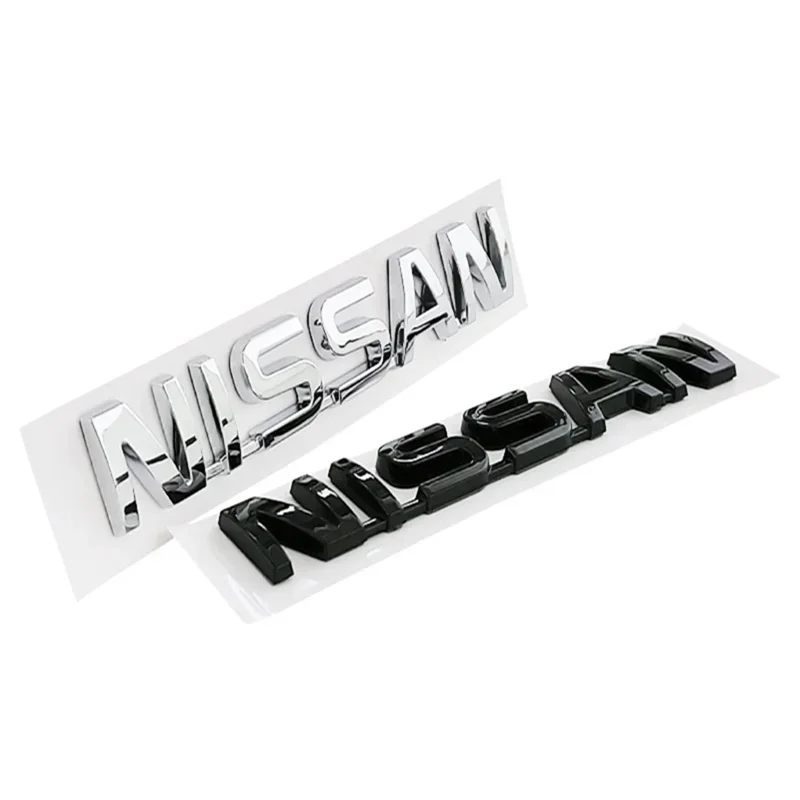 Car Rear Trunk Bumper 3D ABS Emblem Letter Sticker for Nissan Tiida Altima Versa Juke X-trail Qashqai Rogue Sport Kicks Leaf